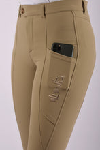 Load image into Gallery viewer, Bon breeches beige mobile pocket
