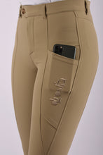 Load image into Gallery viewer, Bon breeches beige mobile pocket